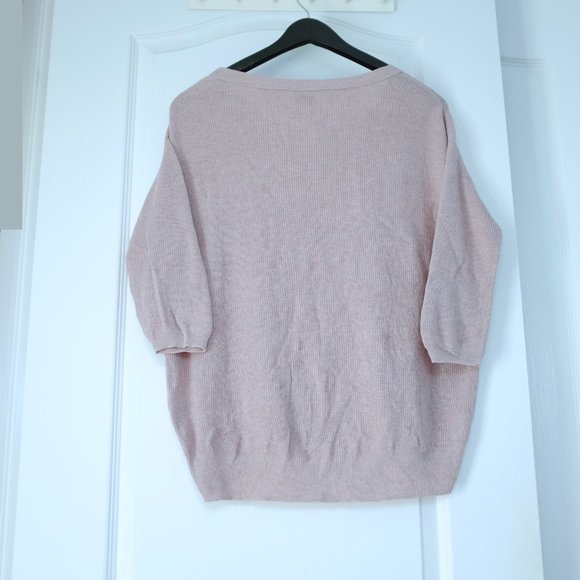 Wilfred grey pink silk and cashmere knit cocoon sweater size XS - Picture 2 of 11